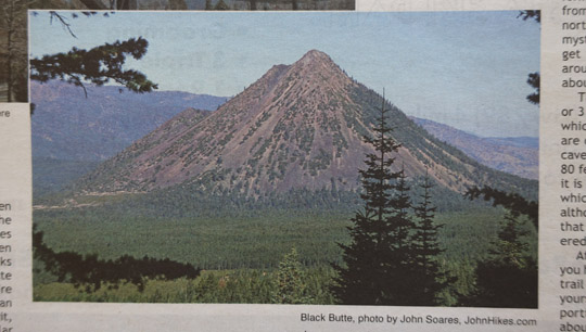 Black Butte, a volcano near Mount Shasta in Northern California