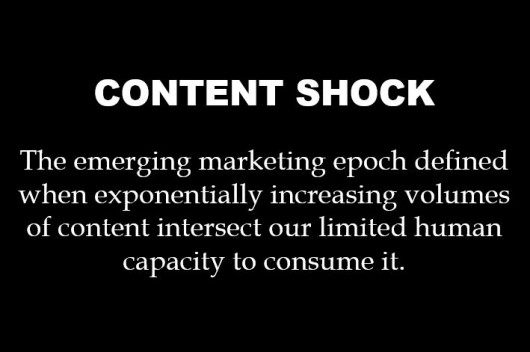Content shock definition: web content is rising faster than people have the time to consume it.