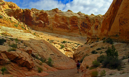 Entrance to Bell Canyon and Little Wild Horse Canyon in Utah's San Rafael Swell. (Photo © John Soares)