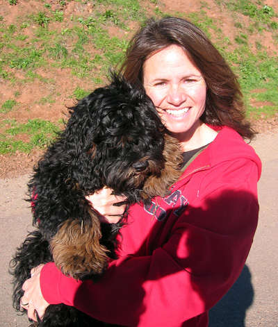 My sweetheart Stephanie with super-dog Cosmo at Bernal Heights Park in San Francisco. 